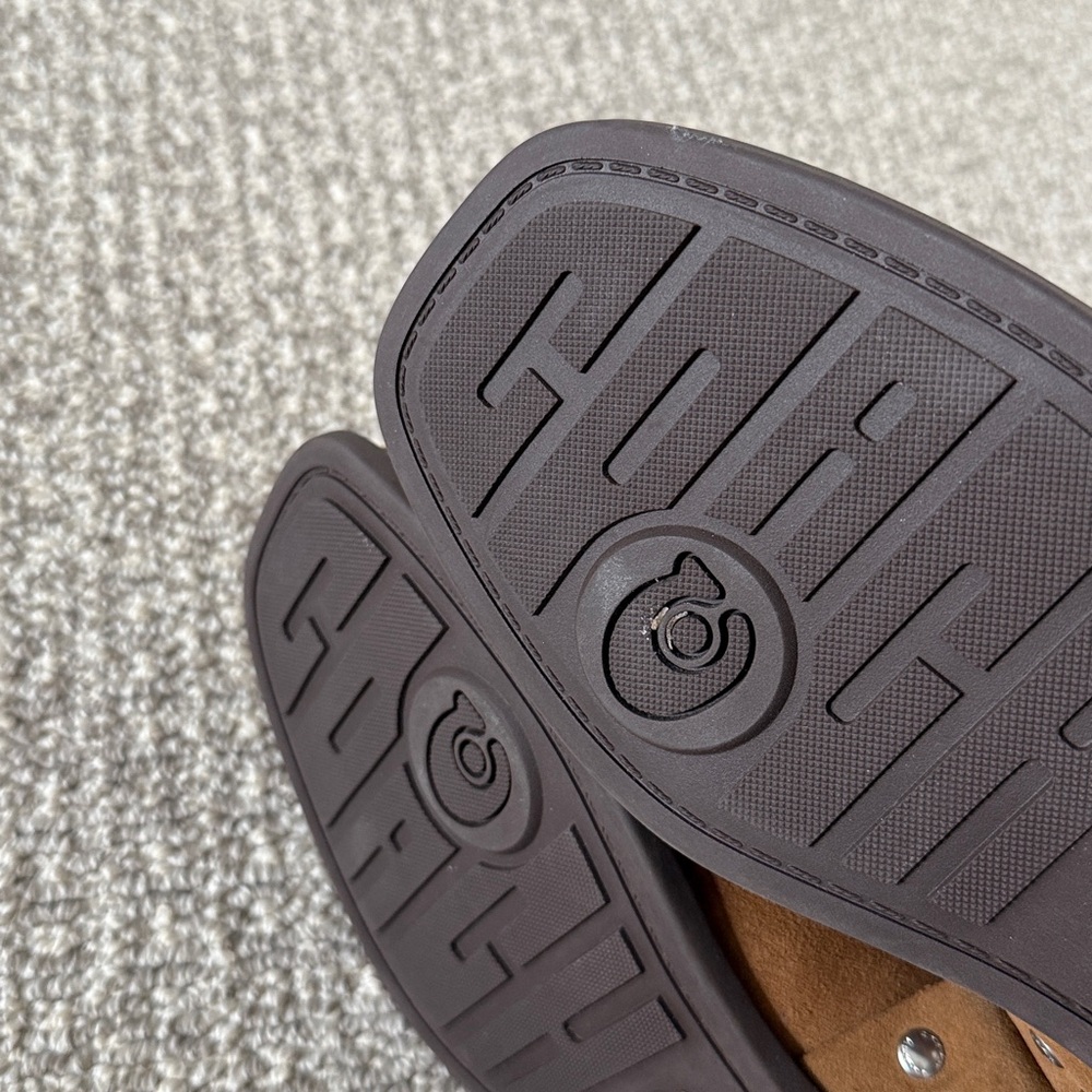 New COACH Tara Moto Suede Leather Tan Boots 5 Shoes - Picture 15 of 17